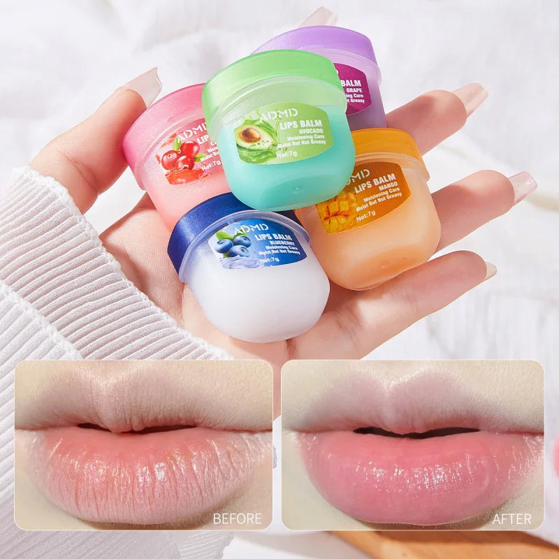 8pcs/box Fruits Scented Lip Balm Set