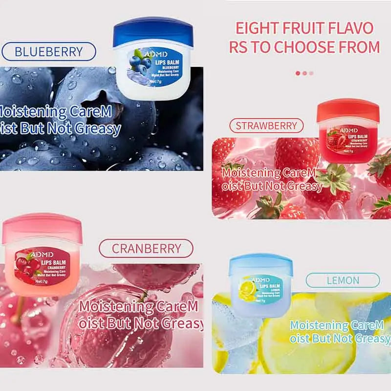 8pcs/box Fruits Scented Lip Balm Set