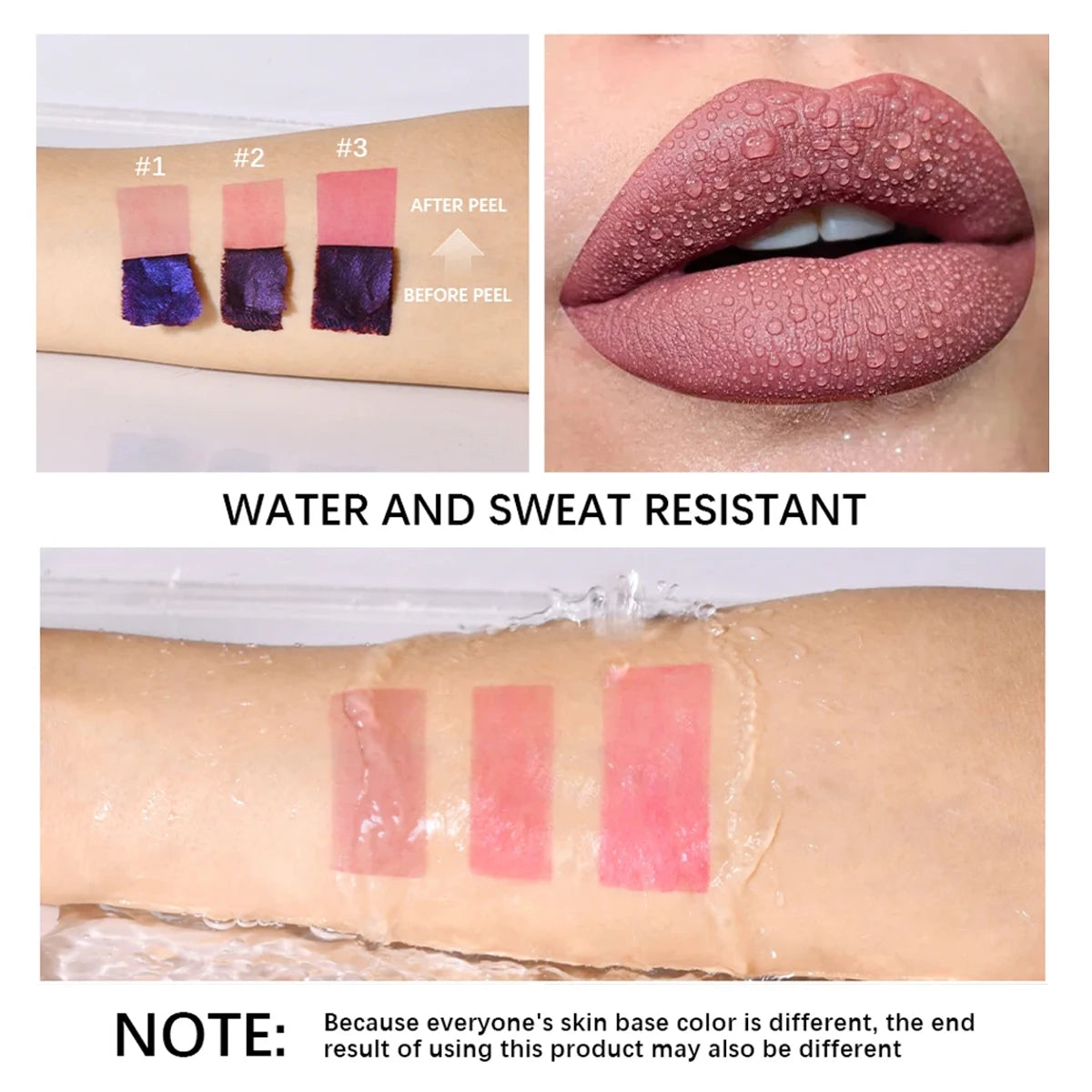 1/3 pcs peel off Lip Stain